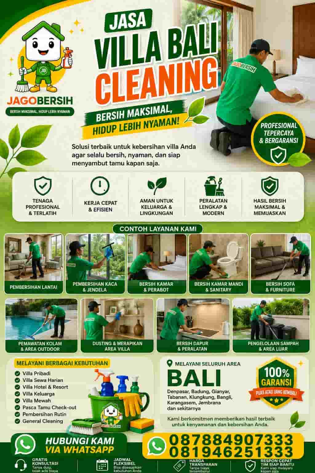 Jasa Bersih Bersih Villa