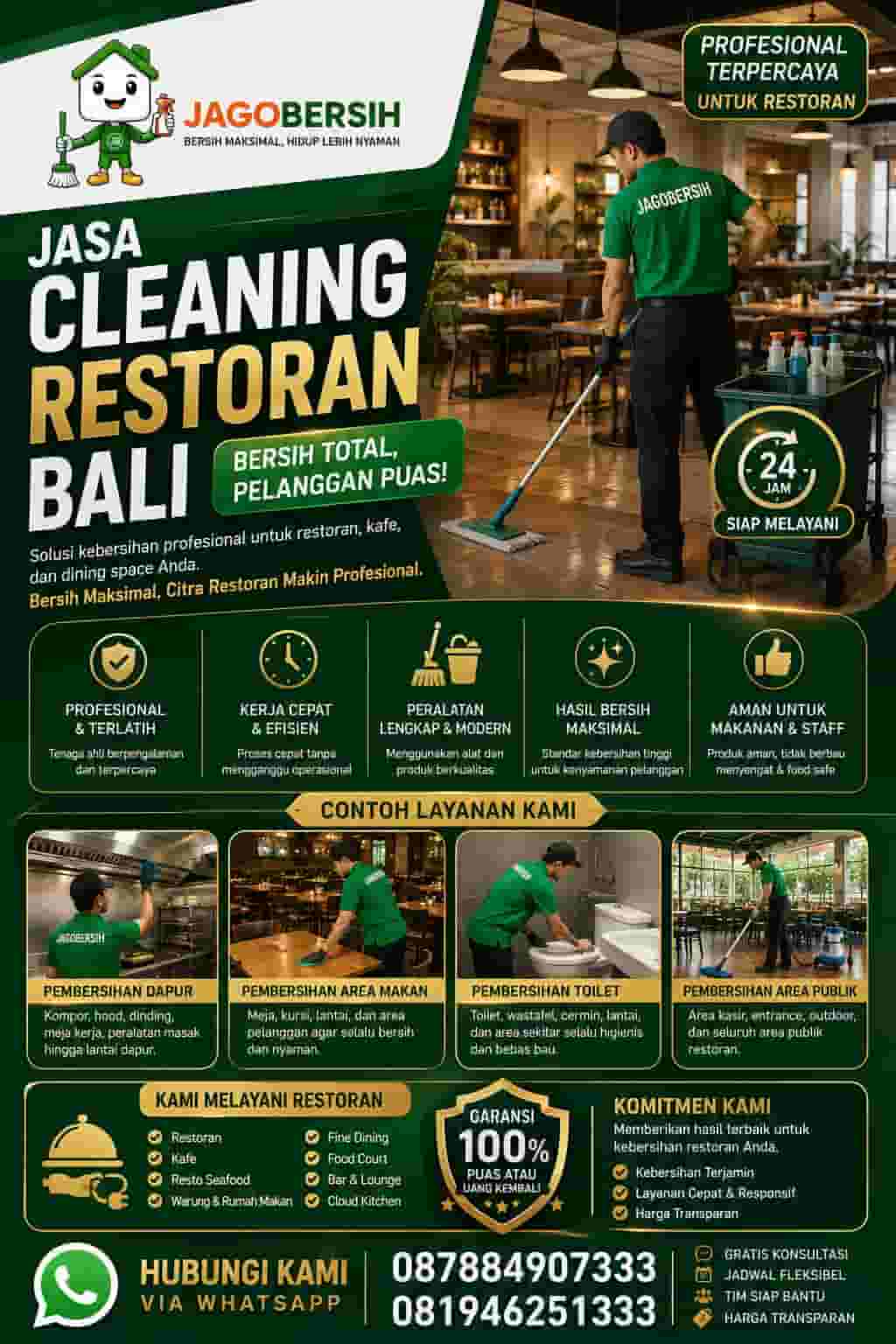 Jasa Bersih-Bersih Restoran Cafe